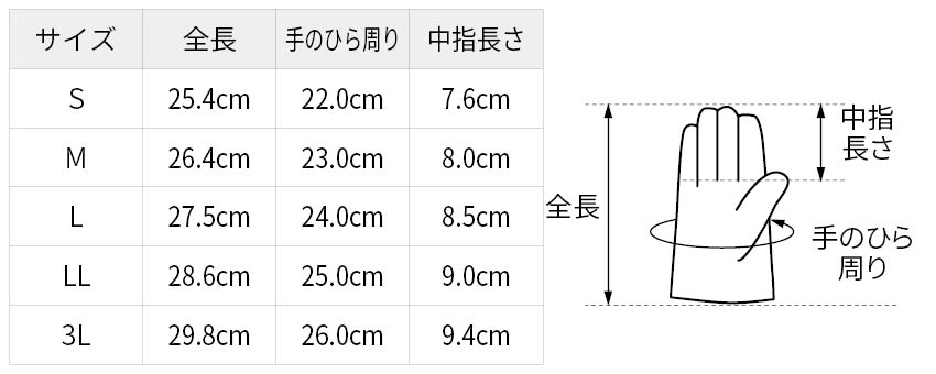 サイズ表