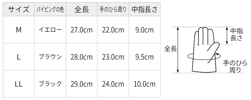 サイズ表